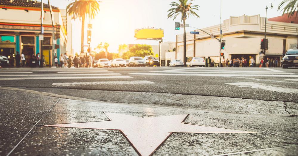 California - A star on the Walk of Fame in Hollywood