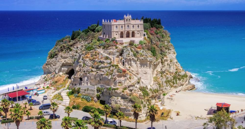 Calabria - View of the church of Tropea