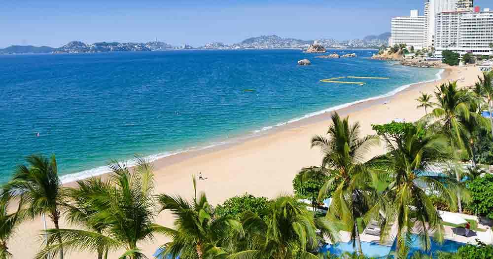 Acapulco - View from the hotel to the beach